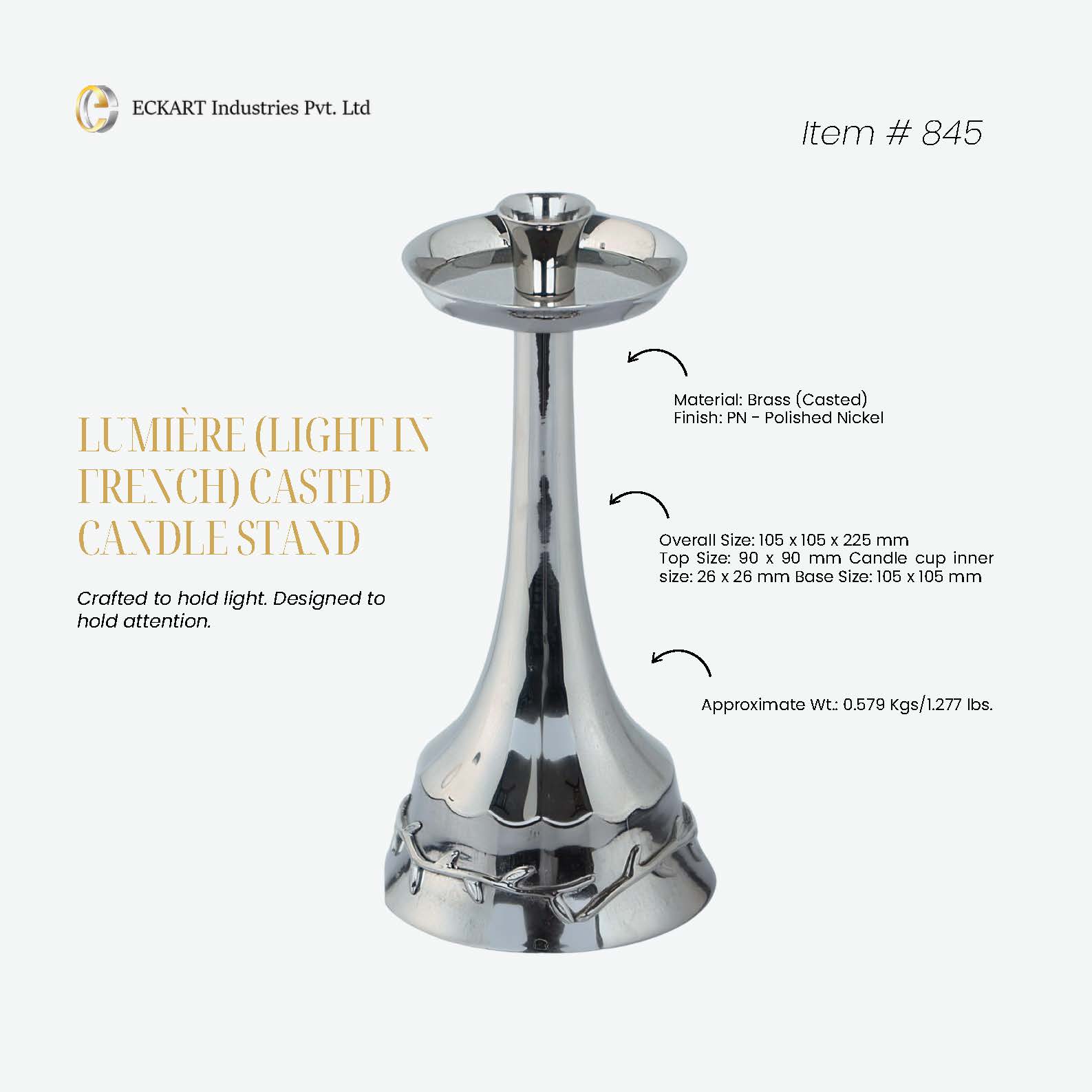 Lumière (Light in Trench) Casted Candle Stand