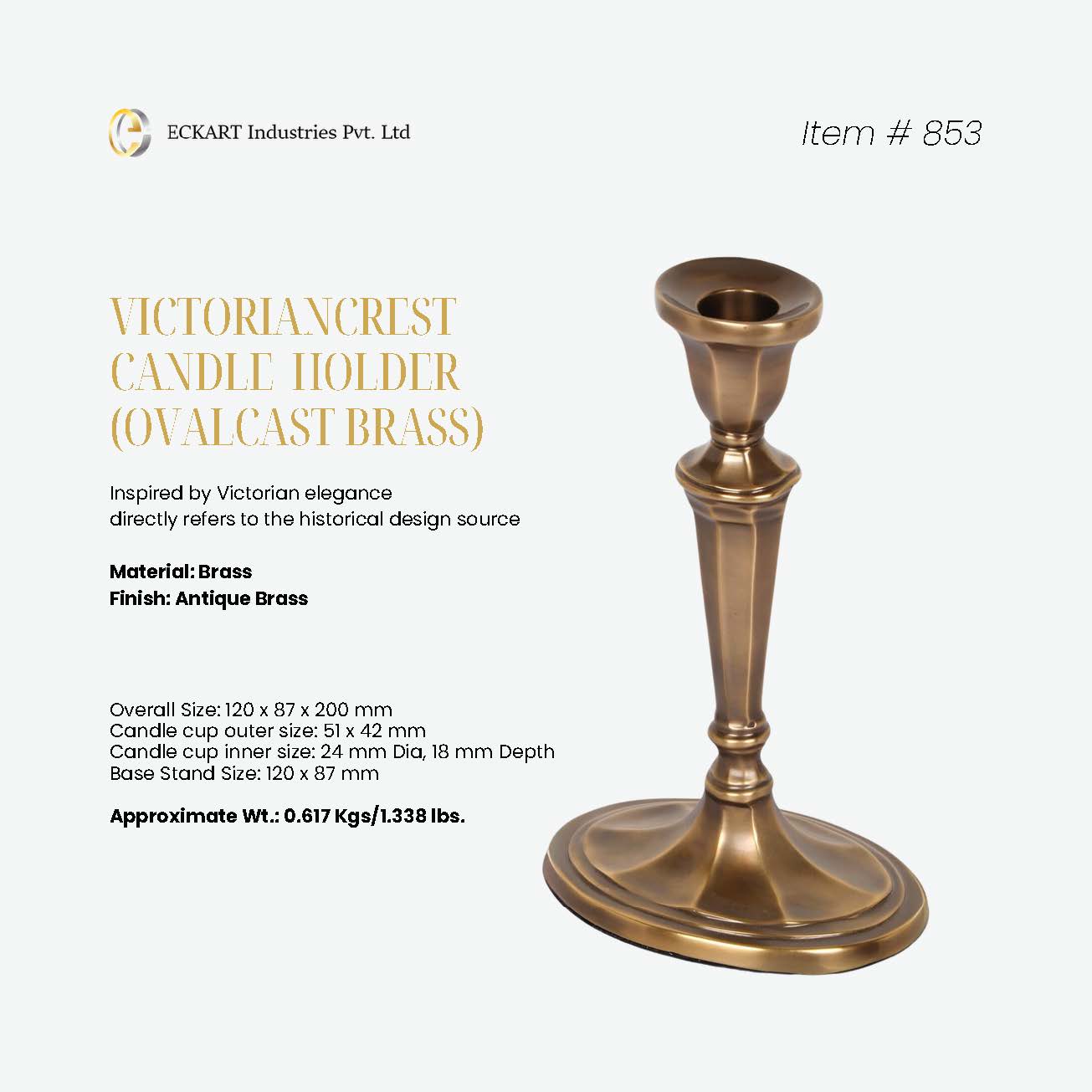 Victorian Crest Candle Holder