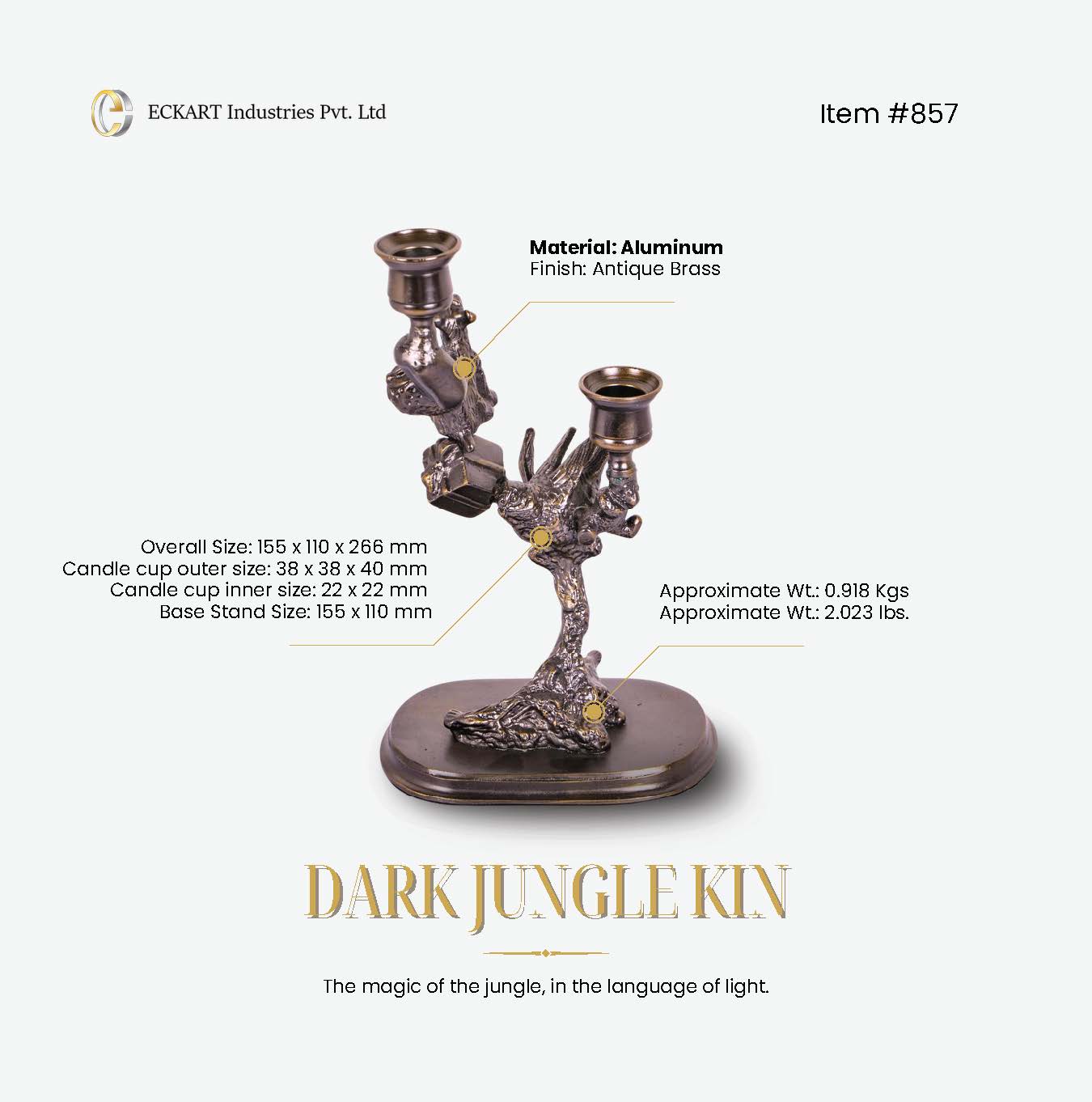 Dark Jungle Kin Candelabra