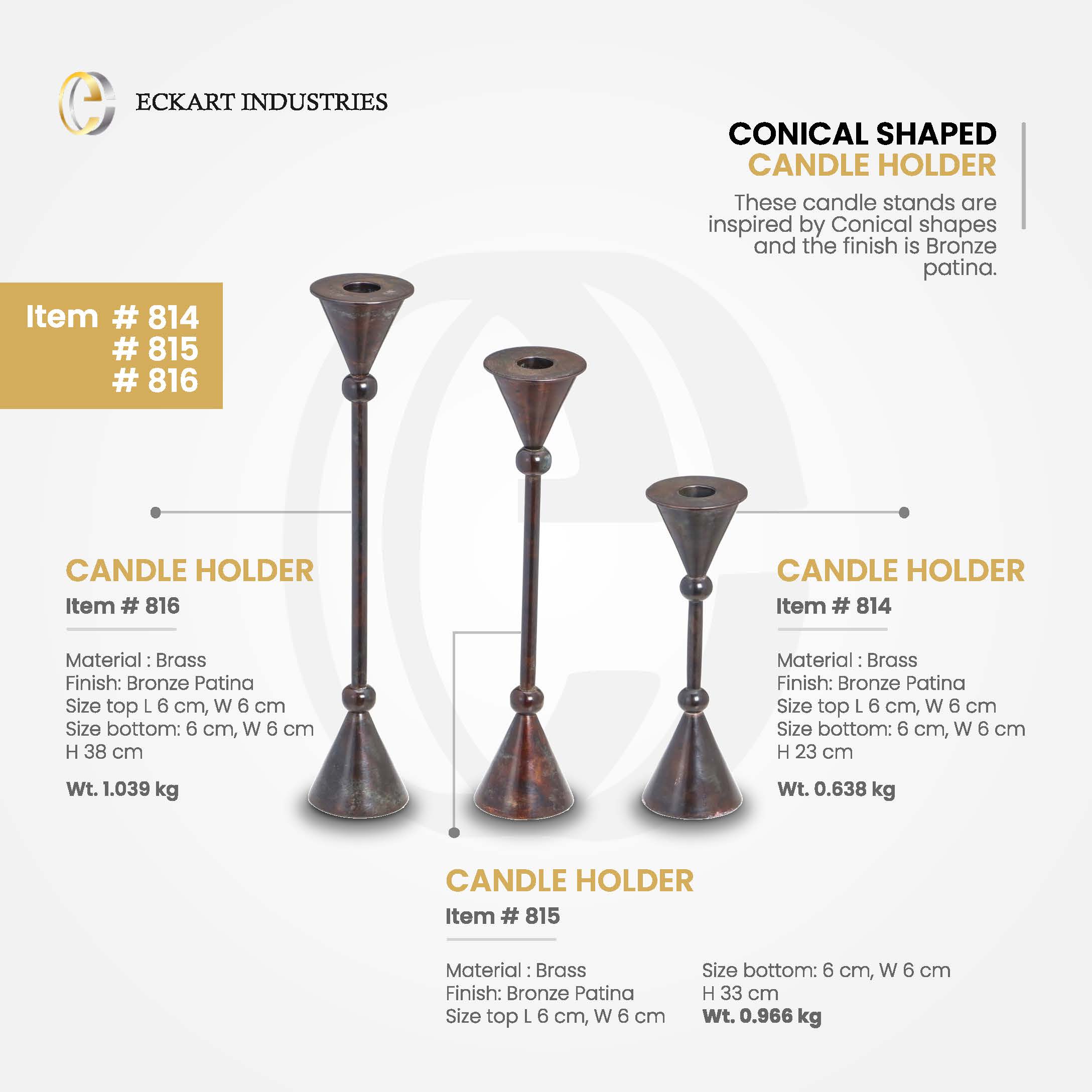 Conical Heritage Candle Holder